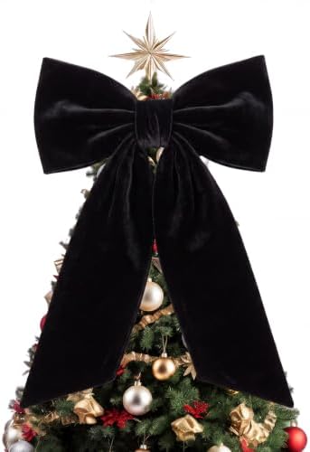 HunnmingRe 20 x 30 Inches Black Large Velvet Bow Decor Giant Bow Party Decorations for Wall Backdrop Wedding Bridal Shower Birthday Party Room Home Wreath & Door Hanging Decorations by HunnmingRe