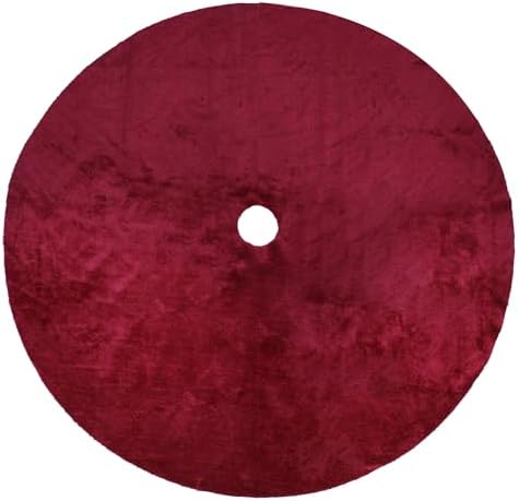 Christmas Tree Skirt 48 inch, Wine Red Plush Christmas Tree Skirt, for Family Christmas Decoration, Christmas Party Decoration(Wine Red???Small) by Unknown