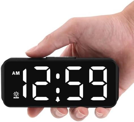 Peakeep Small Digital Alarm Clock Battery Operated for Bedrooms Travel by PEAKEEP