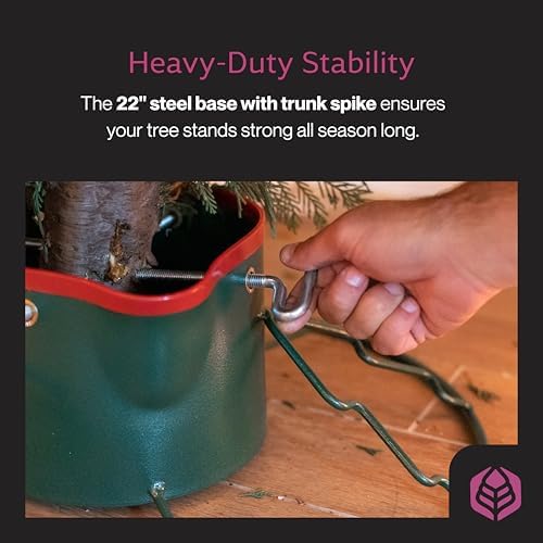 Yard Butler Christmas Tree Stand for 6-11' Trees, EZ Spout, Green - Image 3