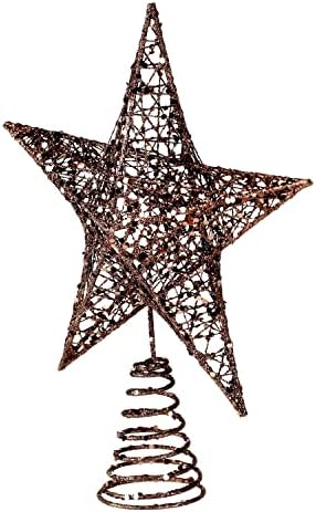 BinaryABC Iron Christmas Tree Star Topper,20cm Glittering Tree Topper - Image 3