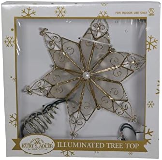 Kurt Adler UL3131 10-Light 6 Pt. Capiz Star Treetop - Image 5