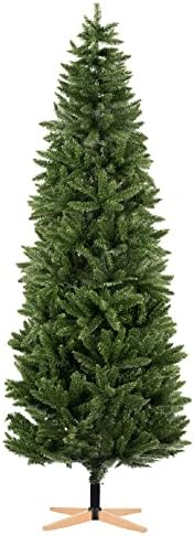 Tree Nest Artificial Christmas Tree Holiday Decoration with Wooden Stand, Green, 7.5 ft by Unknown