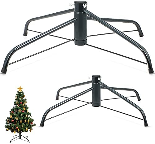 Hotop 2 Pcs 24"&16" Large Christmas Tree Stand Artificial Base,Dark Green by HOTOP