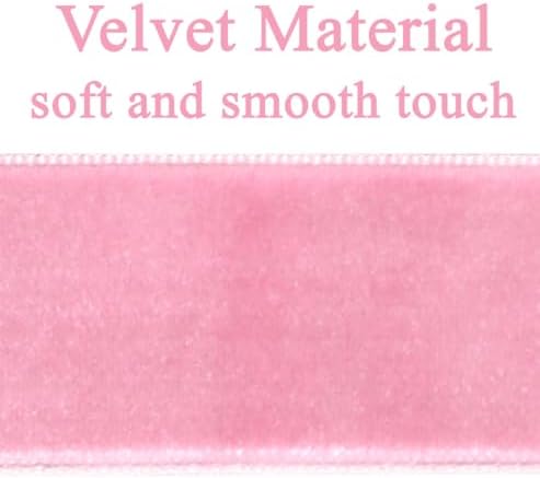 12Pcs Pink Velvet Bows Christmas Tree Decorations,5in x 10in Xams Ornaments - Image 3