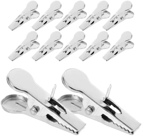GANAZONO 100pcs Christmas Flower Ornament Clips with Firm Grip and Compact Iron Design, Silver Mini Alligator Clips for Christmas Tree, Wreath Decorations, and Home Gatherings by GANAZONOEnjoyYourLife