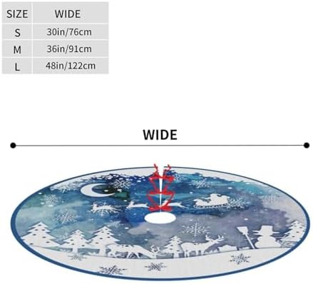 Winter Wonderland Christmas Tree Skirt 36" for Xmas Halloween New Year Holiday Party Home Tree Mat Decor Ornaments Decoration - Image 2