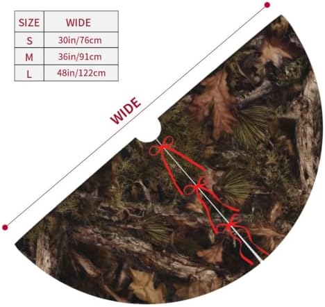 Camo Hunting Christmas Tree Skirt Xmas Mat Holiday Party Home Ornaments Decorations 48 Inch - Image 2