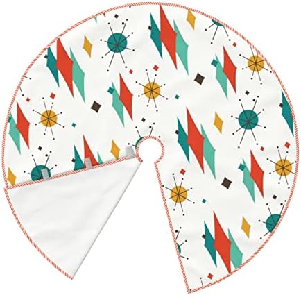 DKJlitter Christmas Tree Skirt 36 Inch, Mid Century Modern Retro Starburst - Image 4