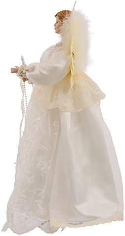 Kurt Adler Indoor 10-Light 14.5-Inch Ivory Angel Treetop - Image 6