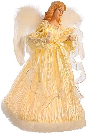 Kurt Adler 10-Light Ivory Angel Treetop, 12-Inch by KurtSAdler