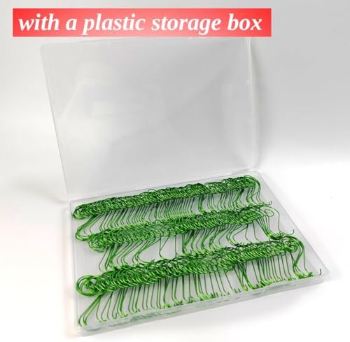 GXXMEI 200PCS Ornament Hooks for Christmas Tree, Xmas Metal Wire Ornament Hangers S-Hooks for Stockings, Balls, Party Decorations (Green) - Image 3