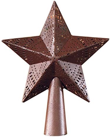 Park Designs Star Tree Topper, Red Punched Metal by ParkDesigns