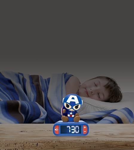 LEXiBOOK, Avengers Nightlight Alarm Clock, RL800AV1 - Image 4