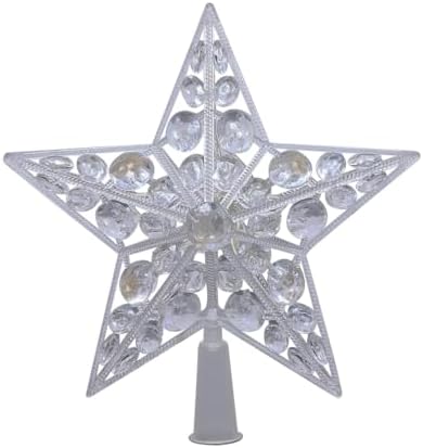 Alpine Corporation 9" H Star Tree Topper with Multi-Color LED Lights, Christmas Decoration - Image 2
