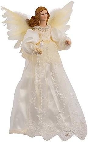 Kurt Adler Indoor 10-Light 14.5-Inch Ivory Angel Treetop by KurtSAdler
