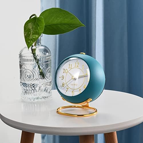 Tetino Analog Alarm Clocks,Retro Backlight Cute Simple Design Small Desk Clock with Night Light,Silent Non-Ticking,Battery Powered,for Kids,Bedroom,Travel,Kitchen,Bedside Desktop. (Orange) - Image 4