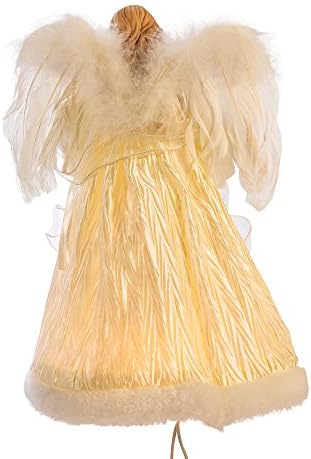 Kurt Adler 10-Light Ivory Angel Treetop, 12-Inch - Image 5