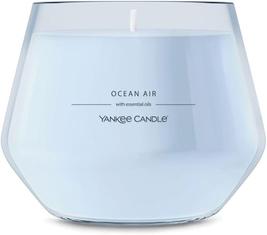 Yankee Candle Studio Scented Candle with up to 50 Hour Burn Time, Premium Plant Wax Blend for Consistent Burn, 10 oz Jar Candle with Room Filling Fragrance, Ocean Air