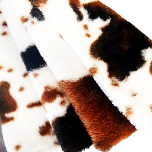 Christmas Tree Skirt 30/48inches, Cow Stripe Plush Faux Fur Christmas Tree Skirt Xmas Tree Skirt for Christmas Decorations Home Party Holiday Decor Cow 78 CM - Image 3