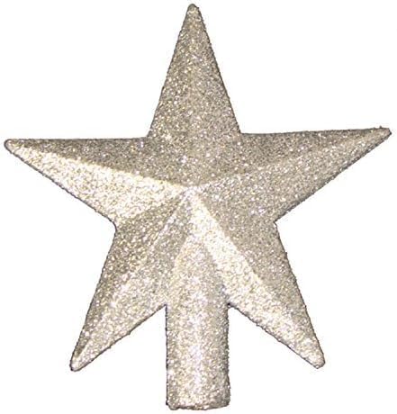 Kurt Adler 4" Petite Treasures Silver Glittered Mini Star Christmas Tree Topper - Unlit - Image 6