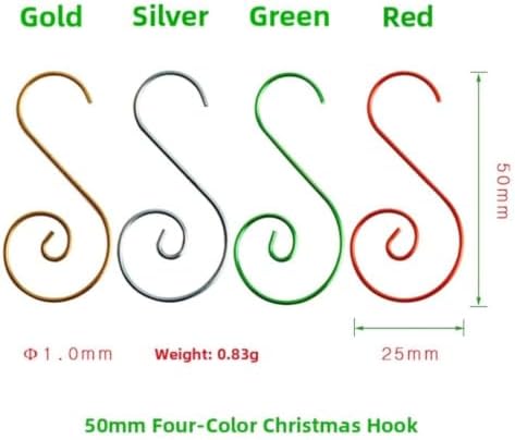 130 Pcs Christmas Ornament Hooks, Metal Tree Hangers - Image 2
