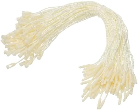 PATIKIL Christmas Ornament Hooks, 100 Pcs LED String Light Hanging Cable Holiday Decor Gift Tag Hanger with Snap Lock for Valentine's Halloween, Light White by PATIKIL