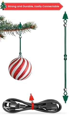 30pcs Christmas Ornament Hooks, Christmas Green & Red Silicone Decorations, for Hanging Ornaments Wreaths Stockings Holiday Decor - Image 5