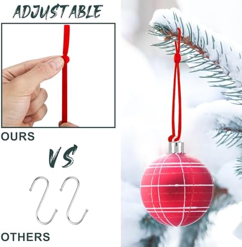 Daifunli 24 Pcs Christmas Adjustable Decoration Hooks, Red - Image 4