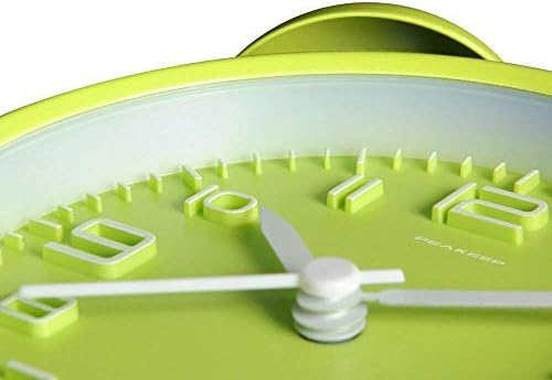 Peakeep 4 Inches Twin Bell Loud Alarm Clock for Heavy Sleepers | Backlight, Battery Operated Old Fashioned Alarm Clock for Bedrooms Kids' Room (3D-Dial, Green) - Image 3