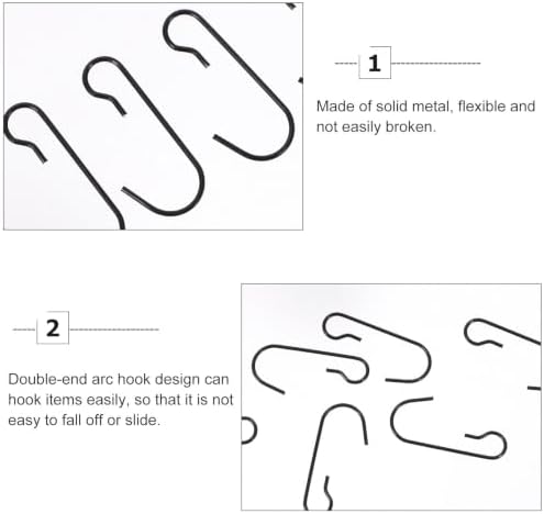 120pcs Christmas Ornament Hooks for Stockings and Bags, Iron Black - Image 3