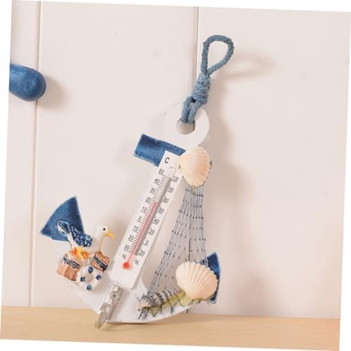 Coastal Decor Thermometer Hook Anchor Wall Decor Home Hanging Ornaments Nautical Style Mini Thermometer for Bedroom Style - Image 5