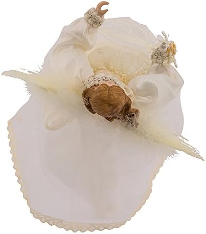 Kurt Adler Indoor 10-Light 14.5-Inch Ivory Angel Treetop - Image 7
