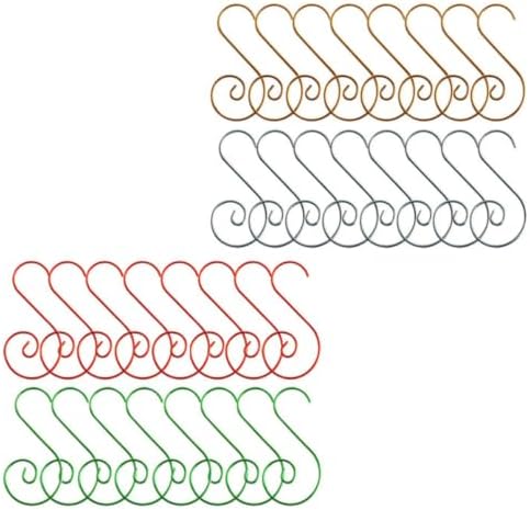 80pcs Metal Christmas Tree Hooks for Ornament Hanging, Wreath Decor by Mikinona