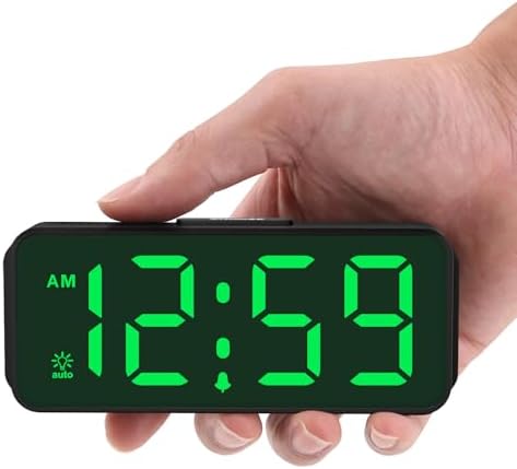 Peakeep Small Slim Digital Alarm Clock Battery Operated for Bedrooms Travel by PEAKEEP