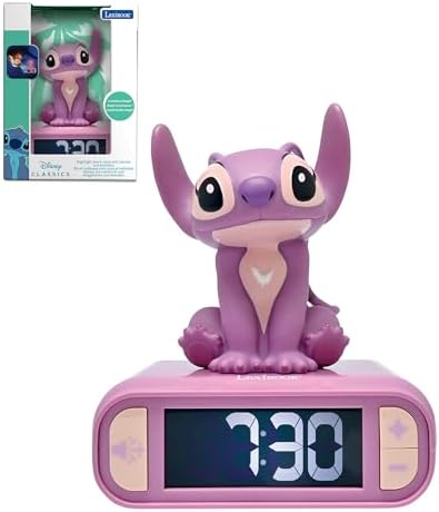 LEXiBOOK, Stitch Angel Nightlight Alarm Clock, RL800D1 by Lexibook