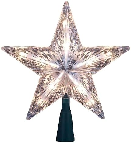 Kurt Adler Star Treetop 10-Light Set, 7-Inch, Clear by KurtSAdler