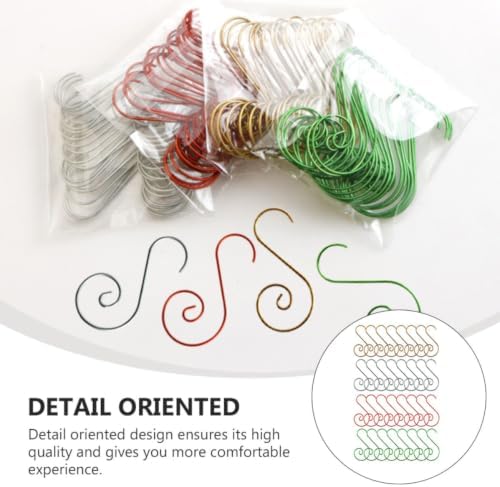 80pcs Metal Christmas Tree Hooks for Ornament Hanging, Wreath Decor - Image 5