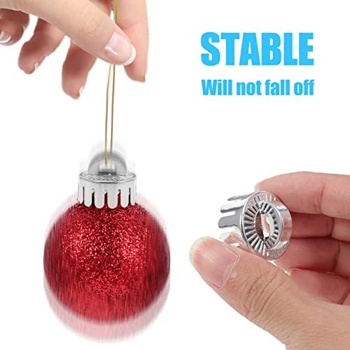 TOYANDONA 10pcs Christmas Pendant Caps Plastic End Caps for Ornaments Unique Transparent Design for Holiday Decor Weddings Parties - Image 3