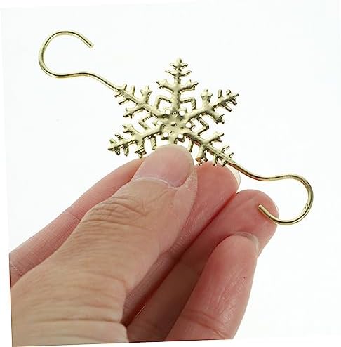 10pcs Christmas Snowflake Hooks for Mantel Stocking Holders for Fireplace for Hanging Ornaments Lights Wreaths and Holiday Decorations - Image 3