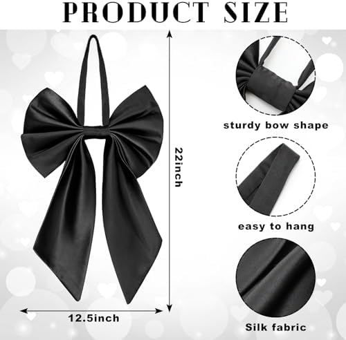 Janinka Black Christmas Tree Topper Bow 22" Big,Polyester - Image 2
