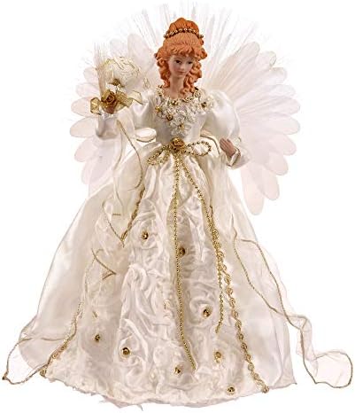 Vickerman Angel Fiber Optic Wings, 18-Inch, White/Gold by Unknown