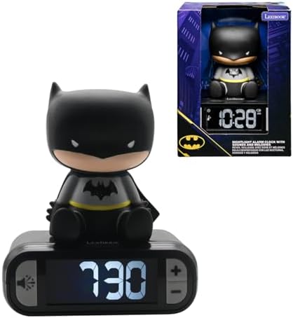 LEXiBOOK, Batman Nightlight Alarm Clock, RL800BAT by Lexibook