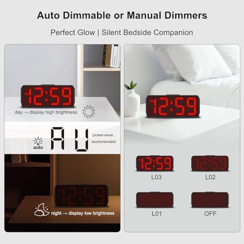 Peakeep Small Battery Powered Digital Alarm Clock - Image 4