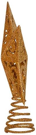 Kurt Adler H9100 8-Inch Gold Glittered 5 Point Star Treetop - Image 4