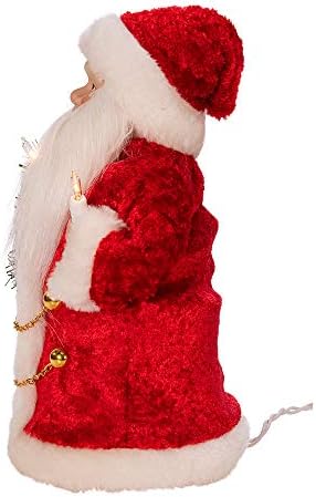 Kurt Adler 10-Inch UL 10-Light Santa Treetop - Image 3