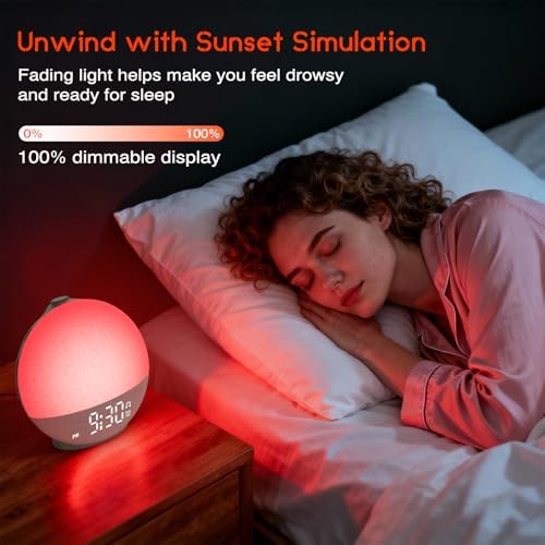 Sunrise Alarm Clock White Noise Machine, Sunset Simulation, 30 Sleep Sounds - Image 5