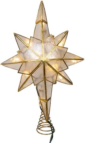Kurt Adler 10 Lights LED Capiz Star Treetop by KurtSAdler
