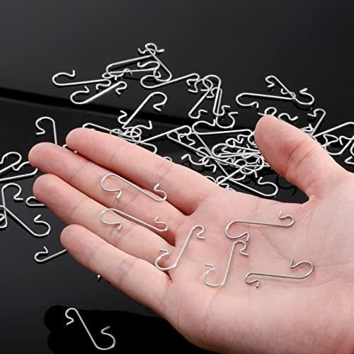 Tatuo 400 Pieces Christmas Ornament Hooks Ornament Hangers Xmas Metal Wire Hooks with Storage Box for Christmas Tree Decoration (Silver) - Image 4
