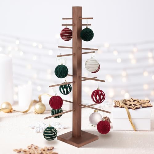 32 Inch Christmas Ornament Display Tree Centerpieces for Tables Ornament Tree Stand Holder Tabletop Artificial Tree for Wedding Anniversary Birthday Farmhouse Party Home Decor by Unknown